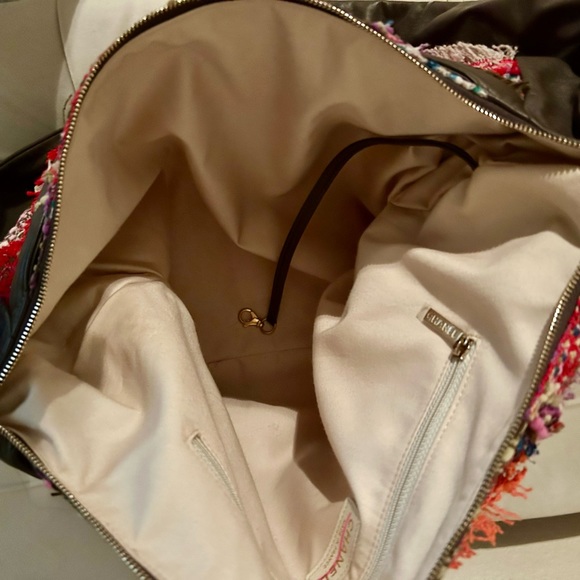 Chanel tweed lambskin Large girl shoulder or crossbody bag, Tote multi color - Picture 3 of 5
